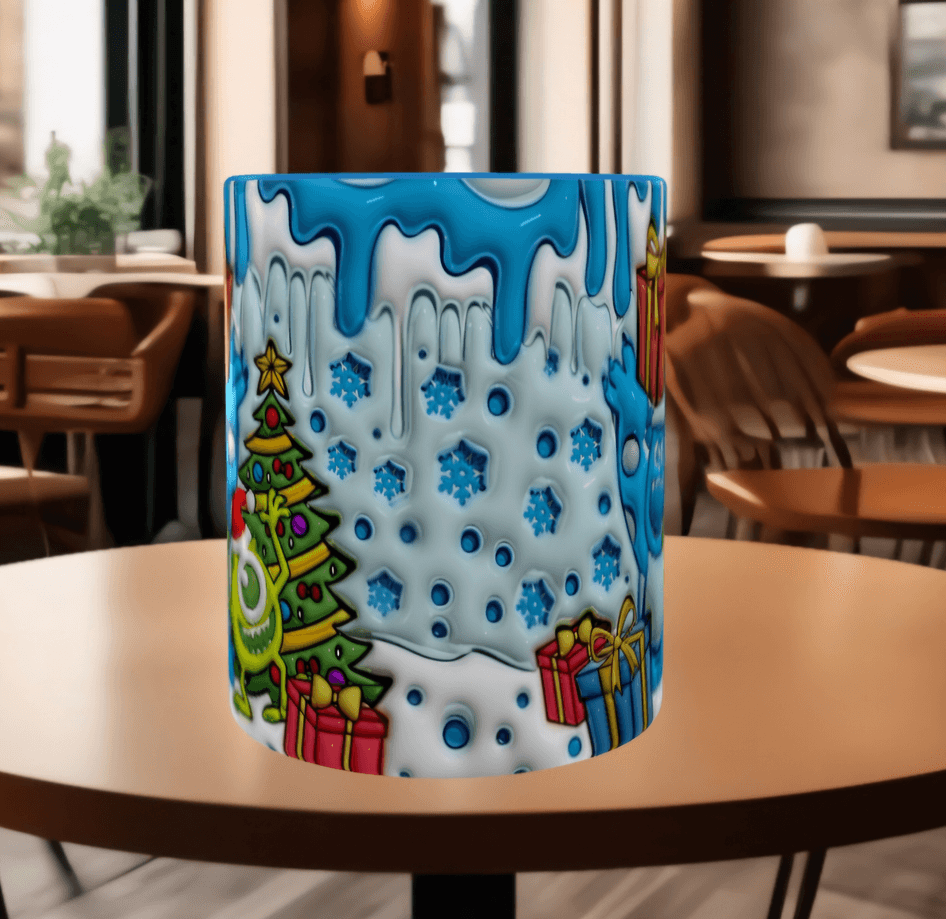 Canavarlar Baskı içi ve Kulpu Renkli Kupa