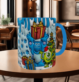 Canavarlar Baskı içi ve Kulpu Renkli Kupa