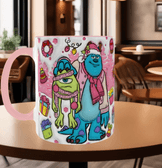 Canavarlar Baskı içi ve Kulpu Renkli Kupa