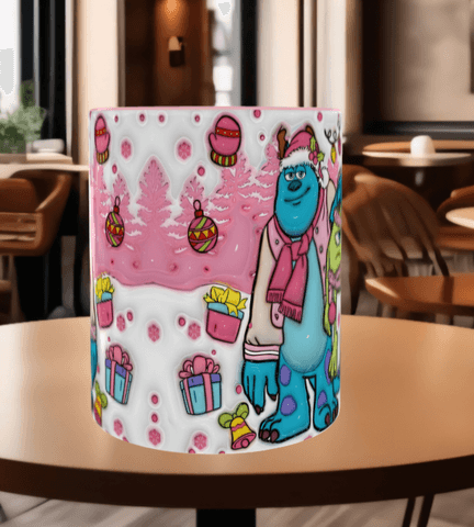 Canavarlar Baskı içi ve Kulpu Renkli Kupa