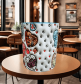 Arabalar Baskı içi ve Kulpu Renkli Kupa