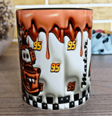 Arabalar Baskı içi ve Kulpu Renkli Kupa