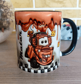 Arabalar Baskı içi ve Kulpu Renkli Kupa