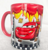 Arabalar Baskı içi ve Kulpu Renkli Kupa