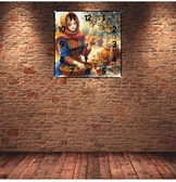 Zeytin vintage baskı metal hediyelik dekoratif kaliteli duvar saati