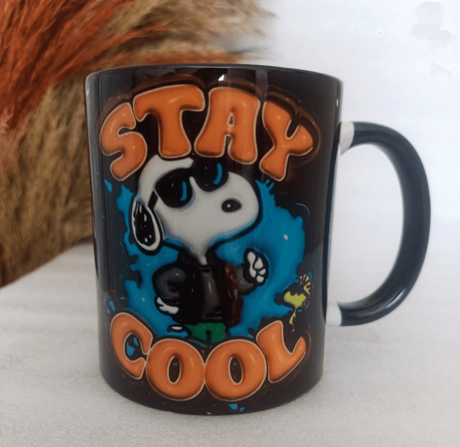 Cool Stay Baskı içi ve Kulpu Renkli Kupa