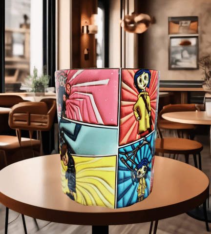 Coralina jonnes Baskı içi ve Kulpu Renkli Kupa