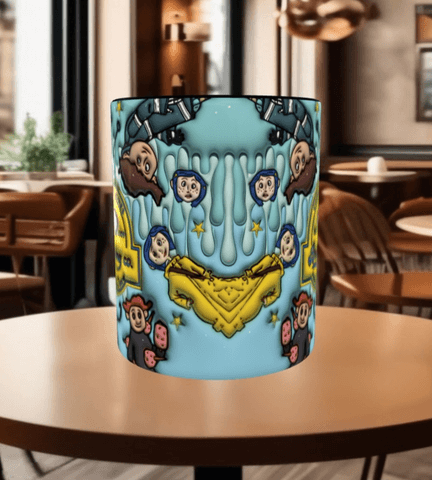 Coralina jonnes Baskı içi ve Kulpu Renkli Kupa