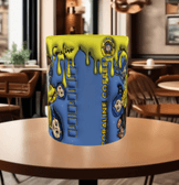 Coralina jonnes Baskı içi ve Kulpu Renkli Kupa