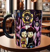 Coralina jonnes Baskı içi ve Kulpu Renkli Kupa