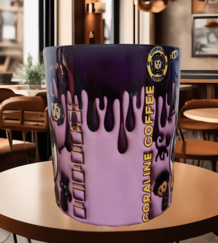 Coralina jonnes Baskı içi ve Kulpu Renkli Kupa