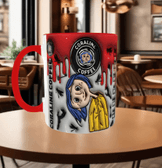 Coralina jonnes Baskı içi ve Kulpu Renkli Kupa