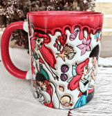 Deniz kızı Baskı içi ve Kulpu Renkli Kupa