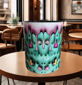 Deniz kızı Baskı içi ve Kulpu Renkli Kupa