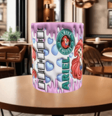 Deniz kızı Baskı içi ve Kulpu Renkli Kupa