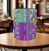 Deniz kızı Baskı içi ve Kulpu Renkli Kupa