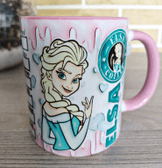 Prenses Baskı içi ve Kulpu Renkli Kupa