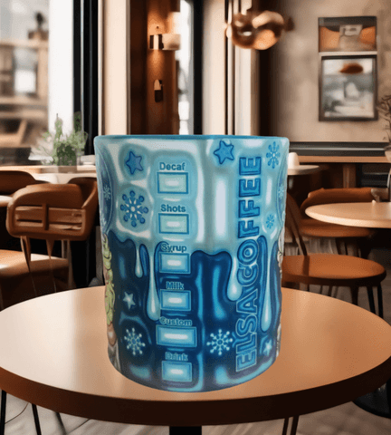 Prenses Baskı içi ve Kulpu Renkli Kupa