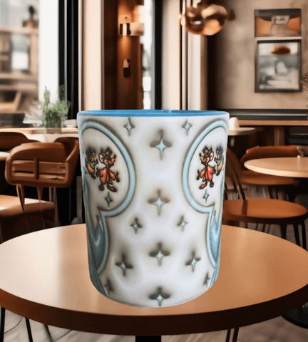 Prenses Baskı içi ve Kulpu Renkli Kupa