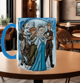 Prenses Baskı içi ve Kulpu Renkli Kupa