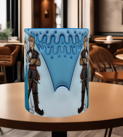 Prenses Baskı içi ve Kulpu Renkli Kupa