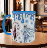 Prenses Baskı içi ve Kulpu Renkli Kupa