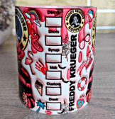 Freddy Baskı içi ve Kulpu Renkli Kupa