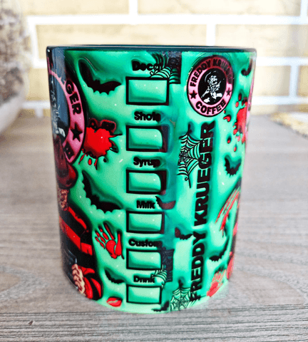 Freddy Baskı içi ve Kulpu Renkli Kupa