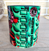 Freddy Baskı içi ve Kulpu Renkli Kupa