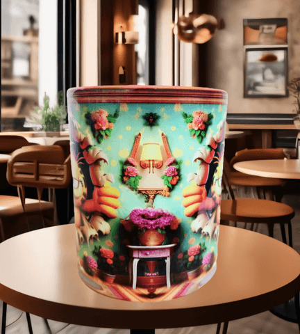 Garfield Baskı içi ve Kulpu Renkli Kupa