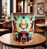 Garfield Baskı içi ve Kulpu Renkli Kupa