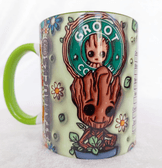 Groot Baskı içi ve Kulpu Renkli Kupa