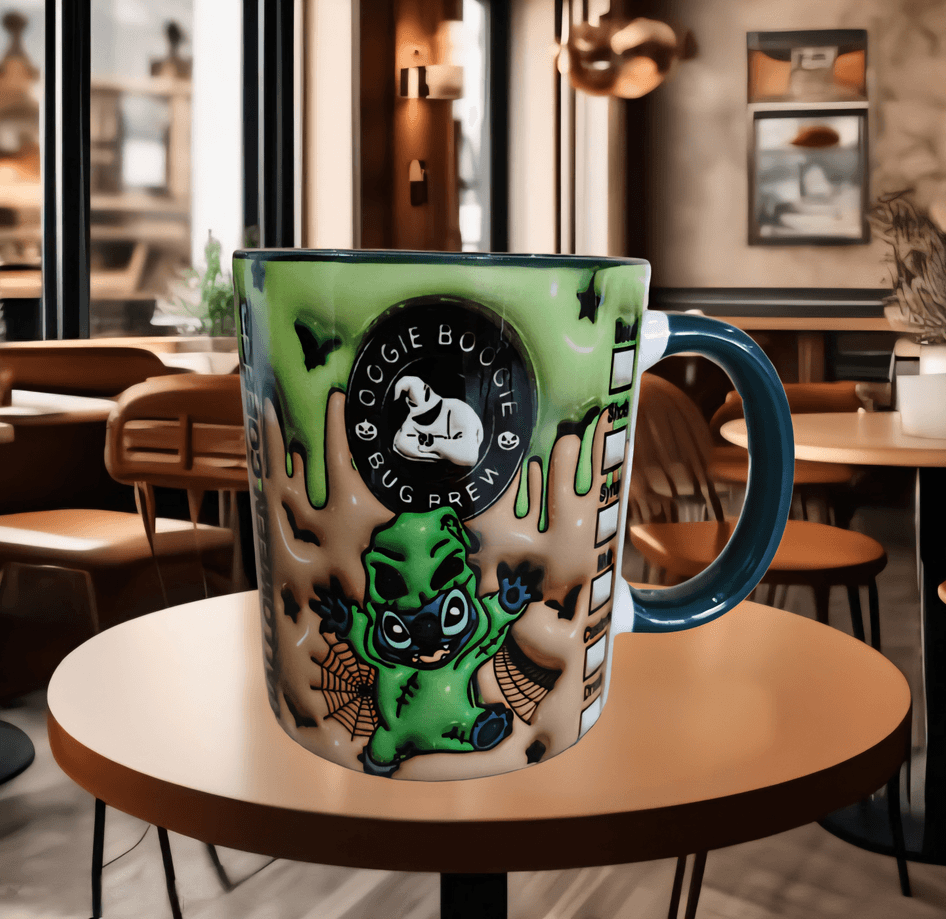 Halloween Baskı içi ve Kulpu Renkli Kupa