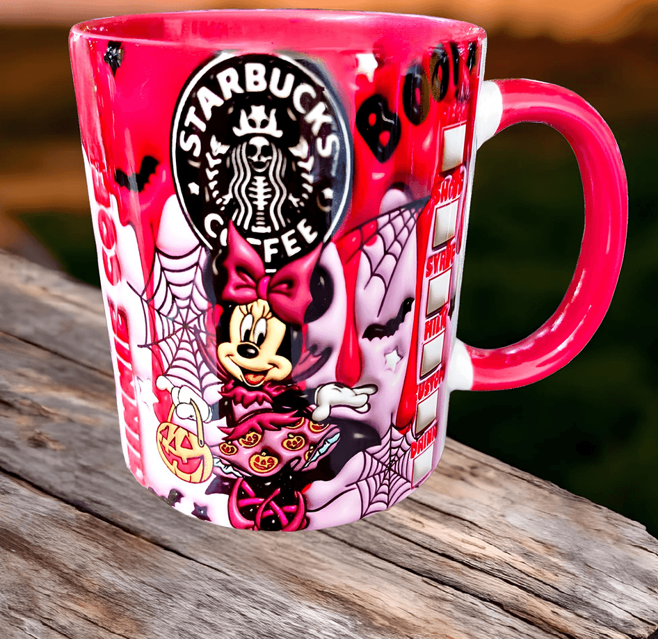 Halloween Baskı içi ve Kulpu Renkli Kupa