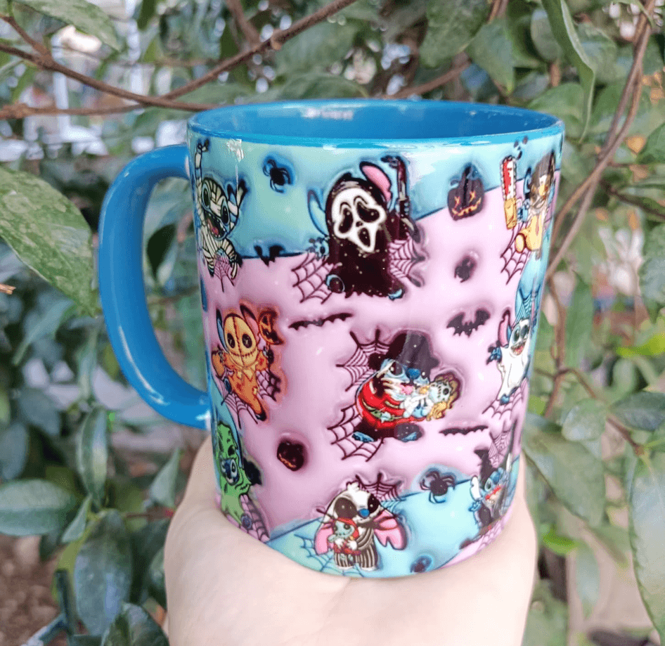 Halloween Baskı içi ve Kulpu Renkli Kupa