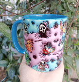 Halloween Baskı içi ve Kulpu Renkli Kupa