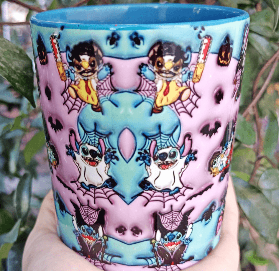 Halloween Baskı içi ve Kulpu Renkli Kupa