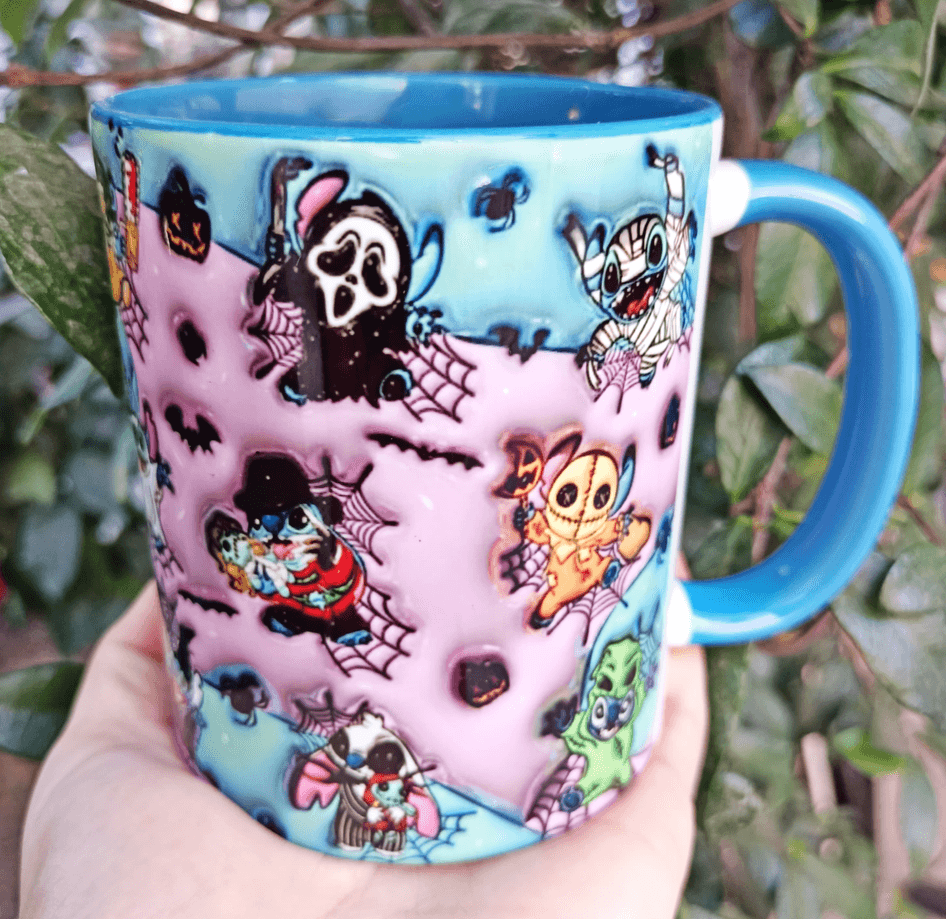 Halloween Baskı içi ve Kulpu Renkli Kupa