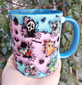 Halloween Baskı içi ve Kulpu Renkli Kupa