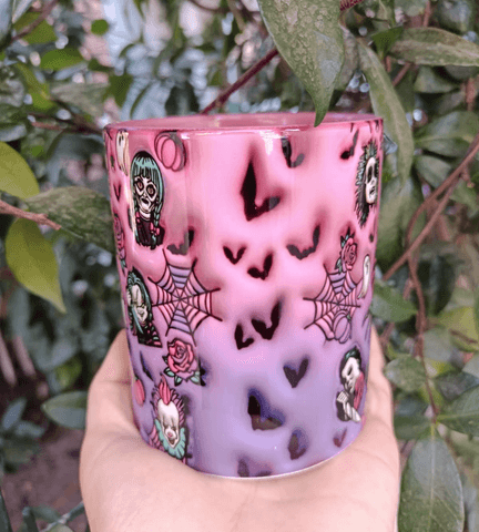 Halloween Baskı içi ve Kulpu Renkli Kupa