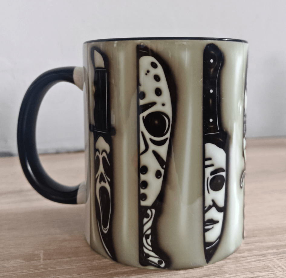 Halloween Baskı içi ve Kulpu Renkli Kupa