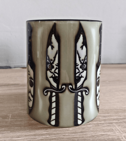 Halloween Baskı içi ve Kulpu Renkli Kupa