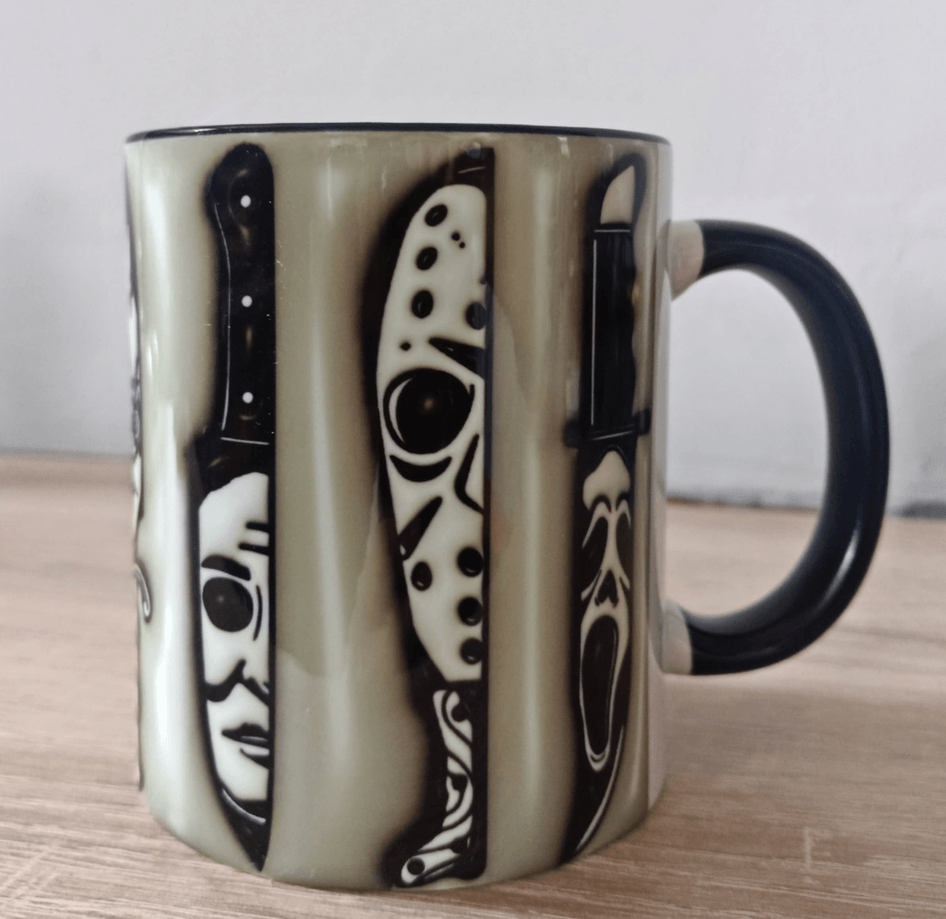 Halloween Baskı içi ve Kulpu Renkli Kupa