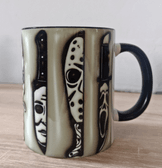 Halloween Baskı içi ve Kulpu Renkli Kupa