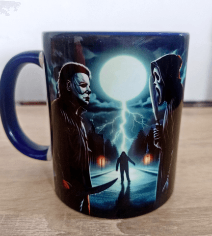 Halloween Baskı içi ve Kulpu Renkli Kupa