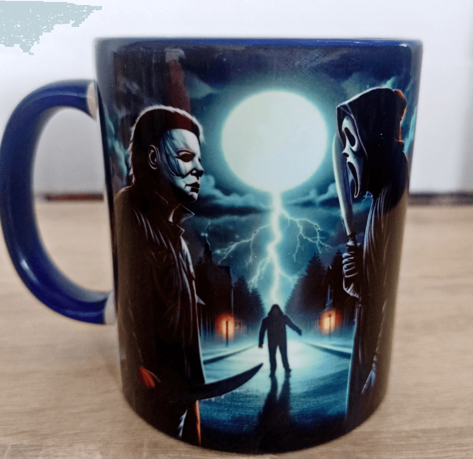 Halloween Baskı içi ve Kulpu Renkli Kupa