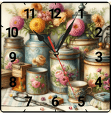 Kavanozlar vintage baskı metal hediyelik dekoratif kaliteli duvar saati