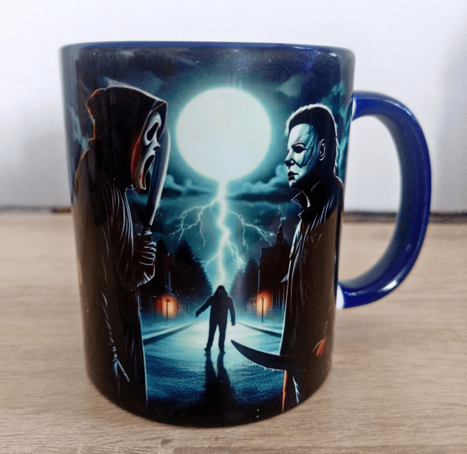 Halloween Baskı içi ve Kulpu Renkli Kupa