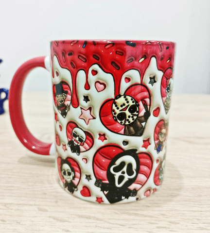 Halloween Baskı içi ve Kulpu Renkli Kupa