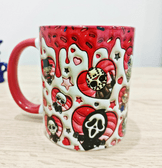 Halloween Baskı içi ve Kulpu Renkli Kupa